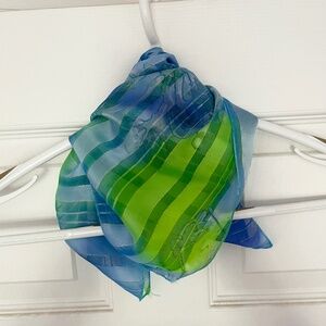 Green and Blue Scarf Bandana
